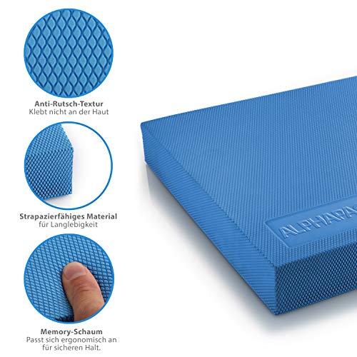 ALPHAPACE Almohadilla de equilibrio + póster de ejercicios incluido - Innovadora colchoneta de equilibrio para un entrenamiento óptimo de todo el cuerpo - Para aumentar el equilibrio y la coordinación ALPHAPACE Almohadilla de equilibrio + póster de ejercicios incluido - Innovadora colchoneta de equilibrio para un entrenamiento óptimo de todo el cuerpo - Para aumentar el equilibrio y la coordinación