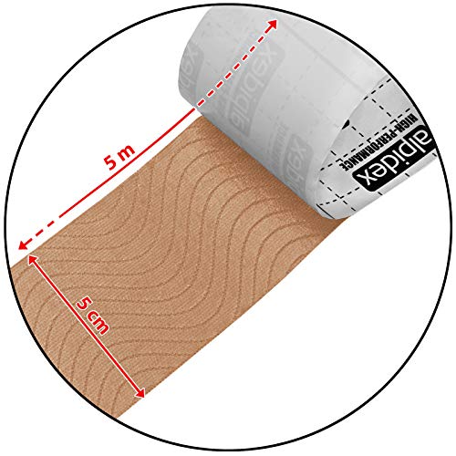 ALPIDEX 5 Rollos Cinta Kinesiología Tape 5 m x 5 cm Cinta Muscular E- Book Ejemplos Aplicación, Color:colores surtido ALPIDEX 5 Rollos Cinta Kinesiología Tape 5 m x 5 cm Cinta Muscular E- Book Ejemplos Aplicación, Color:colores surtido