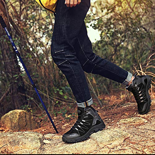 Alta Ayuda Botas De Montaña De Senderismo Suela De Goma para Hombre Enviar Calcetines Negro 40 EU Alta Ayuda Botas De Montaña De Senderismo Suela De Goma para Hombre Enviar Calcetines Negro 40 EU