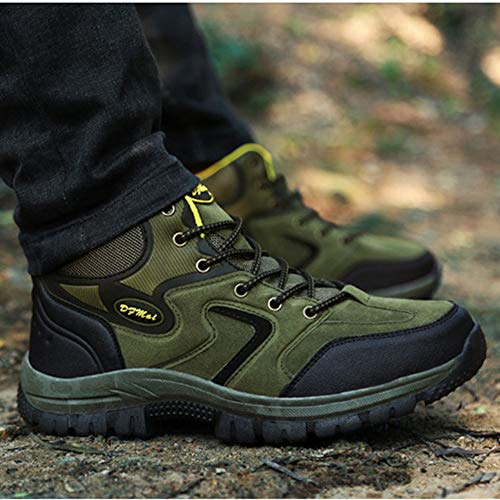 Alta Ayuda Zapatos Impermeables De Senderismo Deslizamiento Resistente Al Desgaste para Hombre Enviar Calcetines Verde del Ejército 45 EU Alta Ayuda Zapatos Impermeables De Senderismo Deslizamiento Resistente Al Desgaste para Hombre Enviar Calcetines Verde del Ejército 45 EU