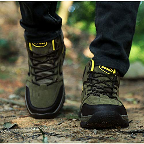 Alta Ayuda Zapatos Impermeables De Senderismo Deslizamiento Resistente Al Desgaste para Hombre Enviar Calcetines Verde del Ejército 45 EU Alta Ayuda Zapatos Impermeables De Senderismo Deslizamiento Resistente Al Desgaste para Hombre Enviar Calcetines Verde del Ejército 45 EU