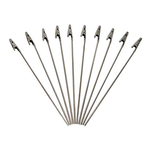 Alta calidad 10 piezas de pinzas de cocodrilo con soporte de base para aerógrafo modelo de hobby repuestos modelos ensamblar Alta calidad 10 piezas de pinzas de cocodrilo con soporte de base para aerógrafo modelo de hobby repuestos modelos ensamblar