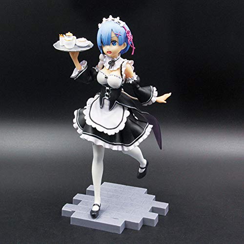 ALTcompluser Figura de acción Anime Re Zero Rem de PVC, figura de acción, figura coleccionable, juguete decorativo para habitaciones ALTcompluser Figura de acción Anime Re Zero Rem de PVC, figura de acción, figura coleccionable, juguete decorativo para habitaciones