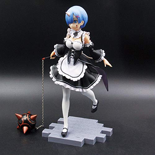 ALTcompluser Figura de acción Anime Re Zero Rem de PVC, figura de acción, figura coleccionable, juguete decorativo para habitaciones ALTcompluser Figura de acción Anime Re Zero Rem de PVC, figura de acción, figura coleccionable, juguete decorativo para habitaciones
