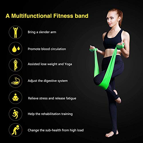 Alviller Bandas Elasticas Fitness 4 Piezas|200 x 15 cm, Resistencia Bandas de Ejercicios Cintas Elastica de Resistencia con Nivel de Marca (Ligero, Mediano, Pesado, X-Pesado) para Pilates Yoga