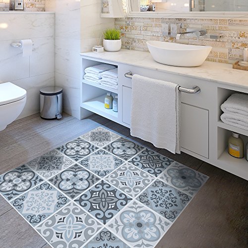 Alwayspon Azulejos de Vinilo Suelo Sticker, Impermeable Antideslizante Azulejos de la Etiqueta para la Cocina Y Baño 23.6X47.2” /, PC 1 Mediterranean 60x120cm (Mediterranean, 50x50cm, 4Pcs) Alwayspon Azulejos de Vinilo Suelo Sticker, Impermeable Antideslizante Azulejos de la Etiqueta para la Cocina Y Baño 23.6X47.2” /, PC 1 Mediterranean 60x120cm (Mediterranean, 50x50cm, 4Pcs)