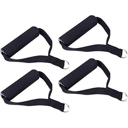 AMACOAM Mango de Resistencia para Ejercicios Agarres para Gym Asas de Repuesto para Correa de Ejercicios Asa de Espuma Asa de Repuesto de Cuerda de Tracción para Gimnasio Equipo de Entrenamiento 4 Pcs