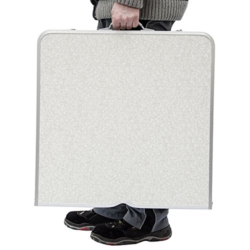 AMANKA Mesa para Acampada 120x60x70cm de Aluminio Plegable portátil como si Fuera un maletín Altura Regulable para pícnic Camping Gris Claro AMANKA Mesa para Acampada 120x60x70cm de Aluminio Plegable portátil como si Fuera un maletín Altura Regulable para pícnic Camping Gris Claro