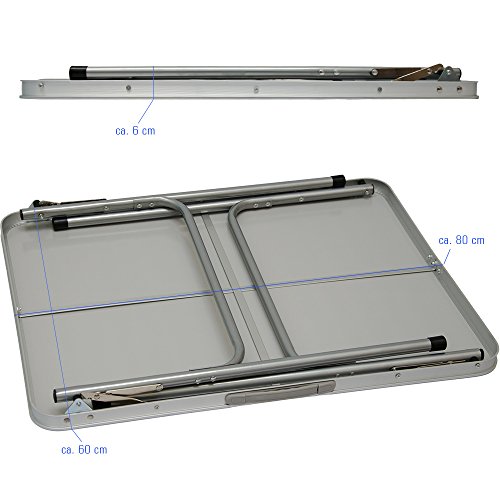 AMANKA Mesa para Acampada de Acero 3Kg 80x60x70cm Plegable portátil como si Fuera un maletín para pícnic Camping mercadillo Gris Oscuro AMANKA Mesa para Acampada de Acero 3Kg 80x60x70cm Plegable portátil como si Fuera un maletín para pícnic Camping mercadillo Gris Oscuro