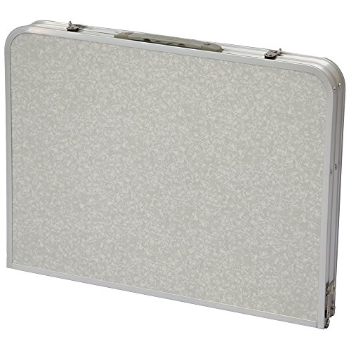 AMANKA Table de Camping Portable 3kg Pliante en mallette pour Pique-nique Plage Jardin 90x60cm réglable en Hauteur en Aluminium Gris Clair AMANKA Table de Camping Portable 3kg Pliante en mallette pour Pique-nique Plage Jardin 90x60cm réglable en Hauteur en Aluminium Gris Clair