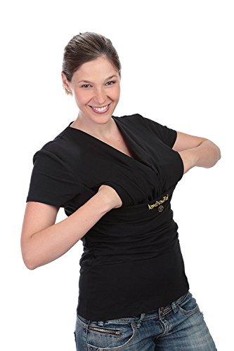 Amarsupiel - Camiseta Portabebés, Mujer, Talla L (44-46), Color Negro