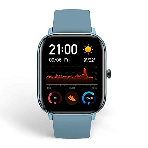 Amazfit GTS Smartwatch Fitness tracker con multitud de perfiles de actividad físcia y con GPS embebido, resistencia al agua 5 ATM (Azul) Amazfit GTS Smartwatch Fitness tracker con multitud de perfiles de actividad físcia y con GPS embebido, resistencia al agua 5 ATM (Azul)