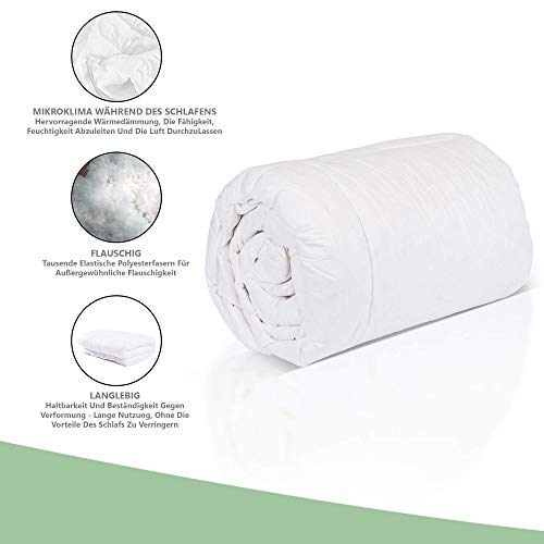 Amazinggirl Edredón nórdico para Todo el año Microfibra, Edredón de Fibra Extra Cálido Hipoalergénico Blanco Hecho Acolchada Cama para niños bebé, 135 x 200 cm Amazinggirl Edredón nórdico para Todo el año Microfibra, Edredón de Fibra Extra Cálido Hipoalergénico Blanco Hecho Acolchada Cama para niños bebé, 135 x 200 cm