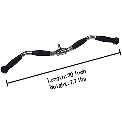 AMAZOM Accesorio para Máquina De Cable De Barra, Barra Desplegable De Curl con Rotación Completa Y Mango De Goma para Gimnasio, Entrenamiento Corporal, Construcción De Músculos, 30 Pulgadas AMAZOM Accesorio para Máquina De Cable De Barra, Barra Desplegable De Curl con Rotación Completa Y Mango De Goma para Gimnasio, Entrenamiento Corporal, Construcción De Músculos, 30 Pulgadas