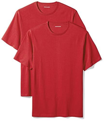 Amazon Essentials 2-Pack Regular-Fit Short-Sleeve Crewneck T-Shirts Camiseta, Rojo (Red), Medium Amazon Essentials 2-Pack Regular-Fit Short-Sleeve Crewneck T-Shirts Camiseta, Rojo (Red), Medium