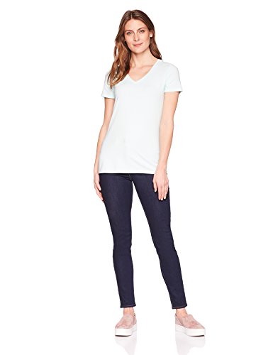 Amazon Essentials 2-Pack Short-Sleeve V-Neck Solid T-Shirt Fashion-t-Shirts, Aguamarina/Blanco, Medium Amazon Essentials 2-Pack Short-Sleeve V-Neck Solid T-Shirt Fashion-t-Shirts, Aguamarina/Blanco, Medium