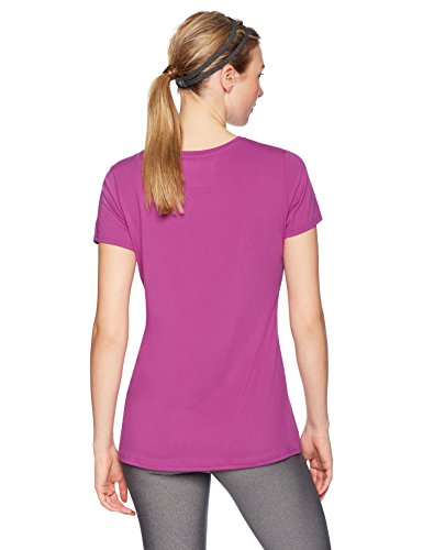 Amazon Essentials 2-Pack Tech Stretch Short-Sleeve Crew T-Shirt Athletic-Shirts, Azul Marino (Navy/Orchid), Small