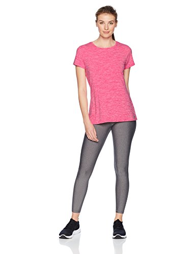 Amazon Essentials 2-Pack Tech Stretch Short-Sleeve Crew T-Shirt athletic-shirts, Charcoal Radiant Raspberry Heather, X-Large
