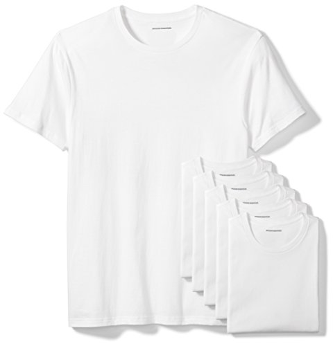 Amazon Essentials 6-Pack Crewneck Undershirts Camisa, Blanco (White), Large Amazon Essentials 6-Pack Crewneck Undershirts Camisa, Blanco (White), Large