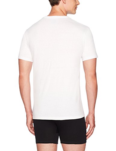 Amazon Essentials 6-Pack Crewneck Undershirts camisa, Blanco (White), Small