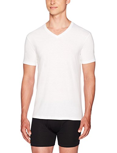 Amazon Essentials 6-Pack V-Neck Undershirts Camisa, Blanco (White), XX-Large Amazon Essentials 6-Pack V-Neck Undershirts Camisa, Blanco (White), XX-Large