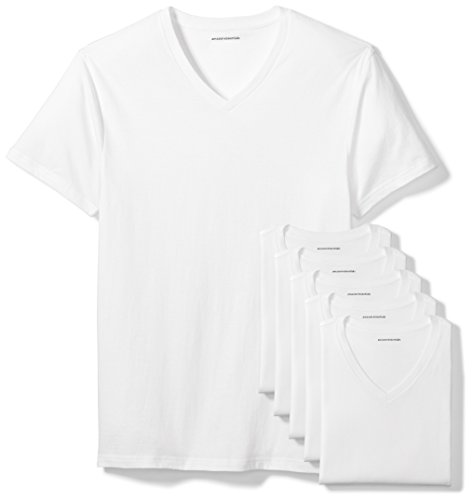 Amazon Essentials 6-Pack V-Neck Undershirts Camisa, Blanco (White), XX-Large Amazon Essentials 6-Pack V-Neck Undershirts Camisa, Blanco (White), XX-Large