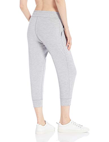 Amazon Essentials Brushed Tech Stretch Crop Jogger Pant pants, Grey Spacedye, US M (EU M - L)