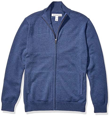 Amazon Essentials Cotton Full-Zip Sweater Sweaters, Azul Brezo, US (EU XL-XXL) Amazon Essentials Cotton Full-Zip Sweater Sweaters, Azul Brezo, US (EU XL-XXL)