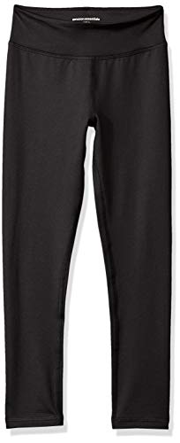 Amazon Essentials - Leggins largos de deporte para niña, Negro, US M (EU 128 CM)