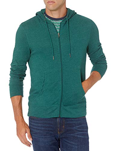 Amazon Essentials Lightweight Jersey Full-Zip Hoodie Fashion, Verde Bosque, US S (EU S) Amazon Essentials Lightweight Jersey Full-Zip Hoodie Fashion, Verde Bosque, US S (EU S)