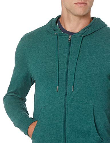 Amazon Essentials Lightweight Jersey Full-Zip Hoodie Fashion, Verde Bosque, US S (EU S)