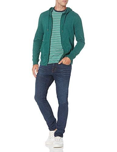 Amazon Essentials Lightweight Jersey Full-Zip Hoodie Fashion, Verde Bosque, US S (EU S)