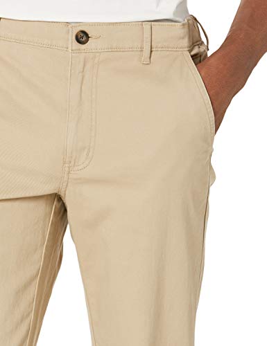 Amazon Essentials - Pantalones deportivos ajustados para hombre, Caqui, US S (EU S)