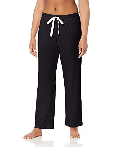 Amazon Essentials – Pantalones ligeros de tejido de rizo para mujer, Negro, US S (EU S - M)