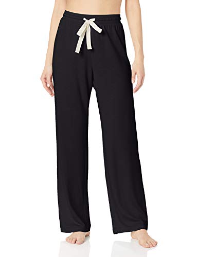 Amazon Essentials – Pantalones ligeros de tejido de rizo para mujer, Negro, US S (EU S - M)