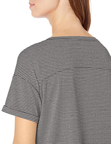 Amazon Essentials Patterned Studio Relaxed-Fit Crewneck T-Shirt fashion-t-shirts, Raya jaspeado carbón, US S (EU S - M)
