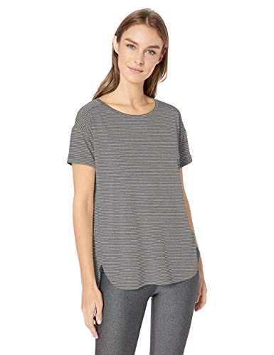 Amazon Essentials Patterned Studio Relaxed-Fit Crewneck T-Shirt fashion-t-shirts, Raya jaspeado carbón, US S (EU S - M) Amazon Essentials Patterned Studio Relaxed-Fit Crewneck T-Shirt fashion-t-shirts, Raya jaspeado carbón, US S (EU S - M)