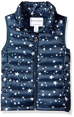 Amazon Essentials Puffer Vest Down-Alternative-Outerwear-Coats, Estrella, Azul Marino, Large