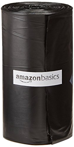 AmazonBasics - Bolsas para excrementos de perro con dispensador y clip para correa (300 bolsas)