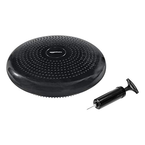 AmazonBasics - Cojín de disco de estabilidad y equilibrio, negro