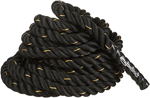 AmazonBasics - Cuerda de batalla para entrenamiento pesado, de 3,8 cm x 9 m AmazonBasics - Cuerda de batalla para entrenamiento pesado, de 3,8 cm x 9 m