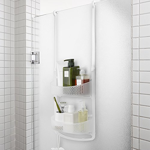 AmazonBasics - Estante de ducha con brazos ajustables, Blanco
