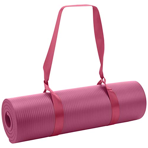 AmazonBasics - Esterilla de yoga de 1,3 cm de grosor, lote de 6 artículos, rosa