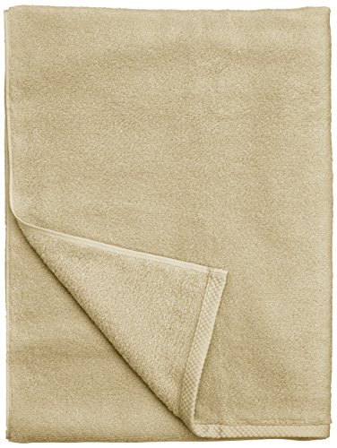 AmazonBasics - Juego de 4 toallas de secado rápido, 2 toallas de baño y 2 toallas de mano - Beige