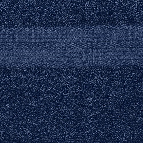 AmazonBasics - Juego de toallas (2 toallas de baño y 2 toallas de manos), 100% algodón 500 g / m², Azul (Royal Blue)
