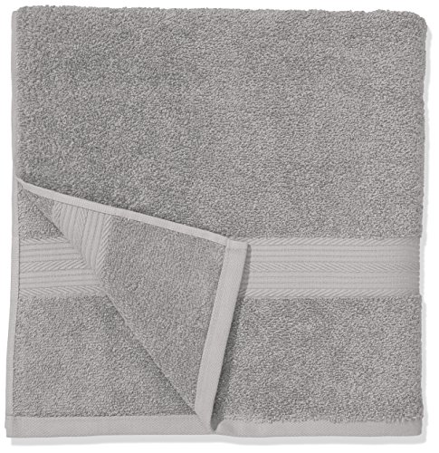 AmazonBasics - Juego de toallas (colores resistentes, 2 toallas de baño y 2 toallas de manos), color gris AmazonBasics - Juego de toallas (colores resistentes, 2 toallas de baño y 2 toallas de manos), color gris