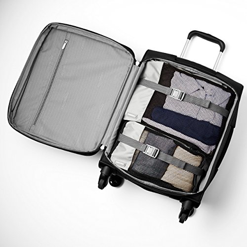 AmazonBasics - Maleta blanda con ruedas giratorias, 54 cm, para equipaje de mano, Negro AmazonBasics - Maleta blanda con ruedas giratorias, 54 cm, para equipaje de mano, Negro