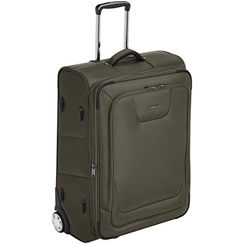 AmazonBasics – Maleta blanda expansible con candado TSA y ruedas, 66 cm, verde oliva