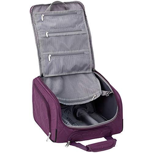 AmazonBasics – Maleta que cabe bajo el asiento de un avión, Morado acolchado