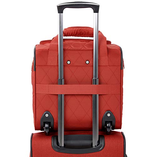 AmazonBasics – Maleta que cabe bajo el asiento de un avión, Rojo acolchado